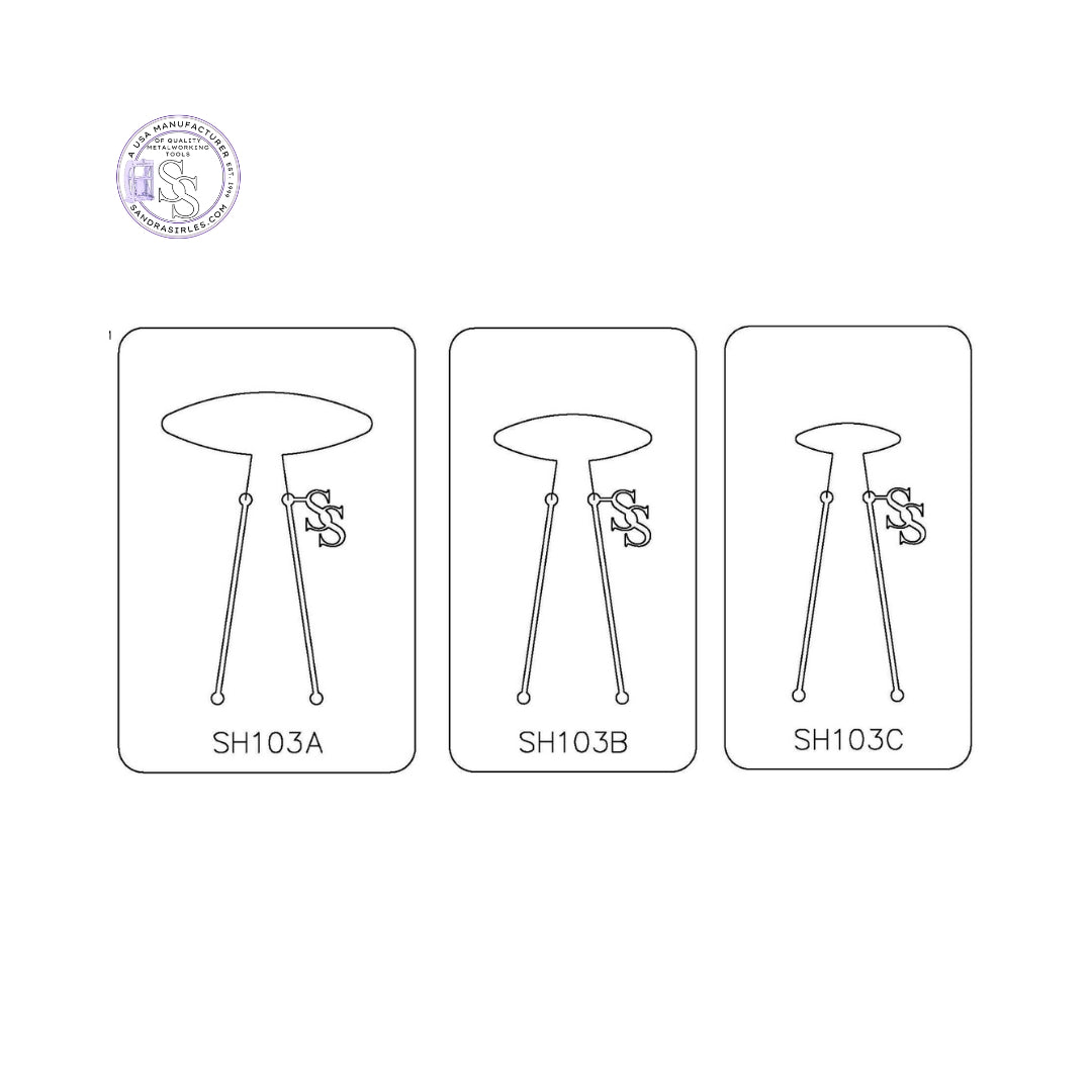 PANCAKE DIE SH103 SHAPE 103 LONG OVAL